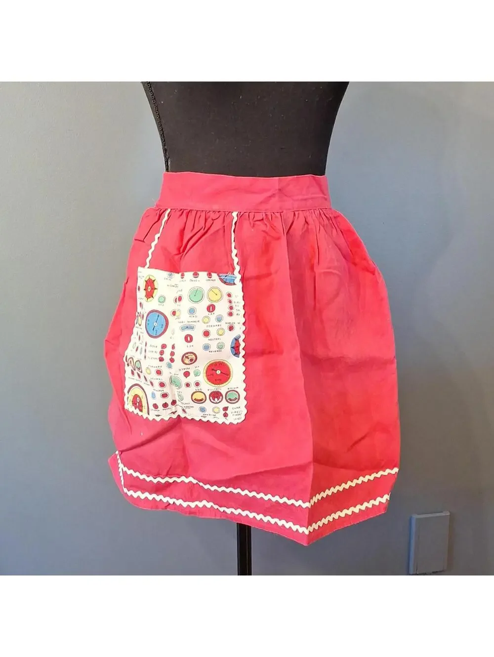 Vintage Handmade Red Apron